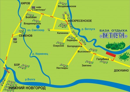 Город ветлуга нижегородской области карта